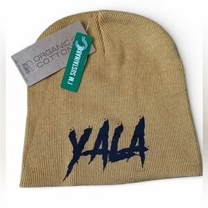 Yala Tan and Black Knit Beanie